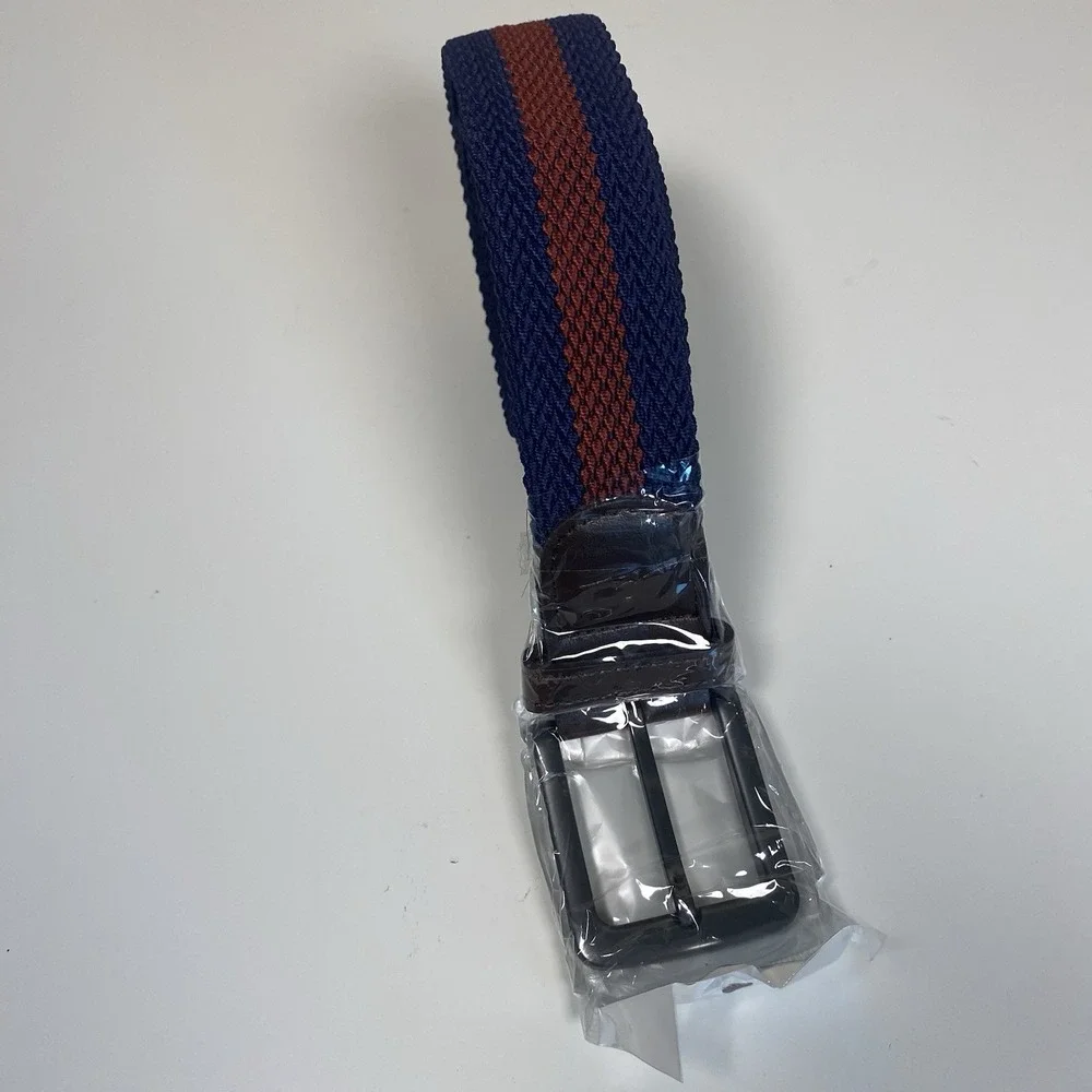 Boston Scott Golf‎ Mens Stretch Woven Braided Navy Belt 1 3/8 Golf Pants NEW